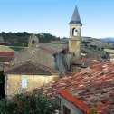 Coeur du village avec la Collégiale de Lautrec